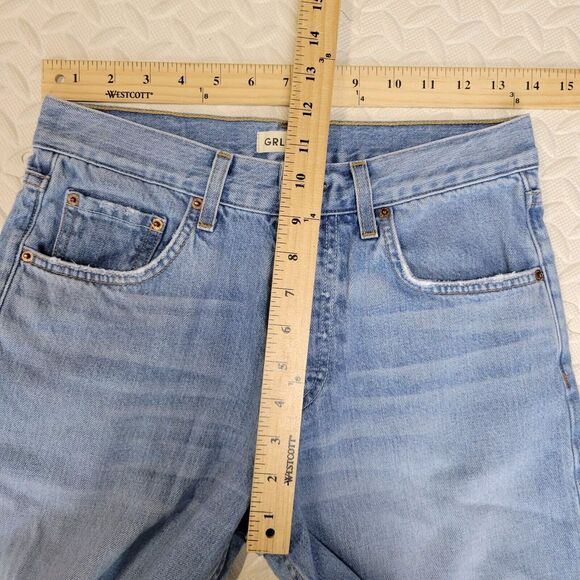 GRLFRND Jeans Womens 24 Bella Low Rise Boyfriend Distressed Straight Leg Relaxed - Picture 10 of 12